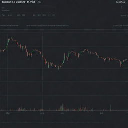 A detailed candlestick chart, featuring average calculations prominently displayed