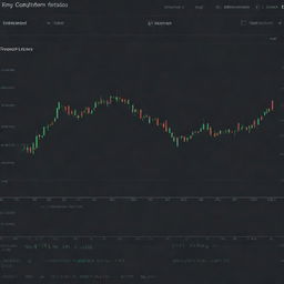 A detailed candlestick chart, featuring average calculations prominently displayed