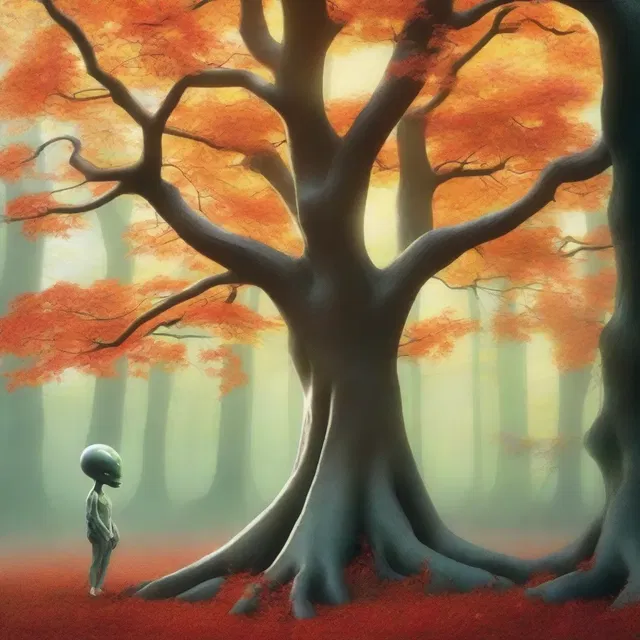 In the science fiction novel, the characters discover an alien species living within the maple family trees.