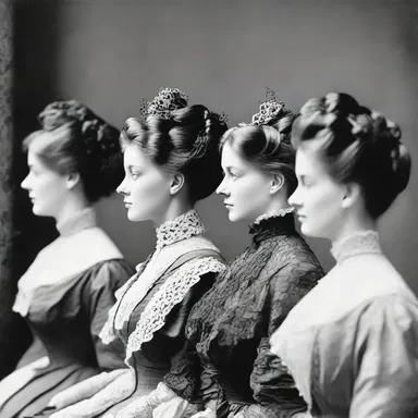 During the Victorian era, women often wore queues as a fashionable hairstyle.
