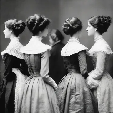 During the Victorian era, women often wore queues as a fashionable hairstyle.