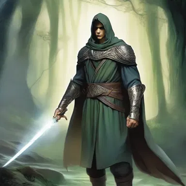 The character in the fantasy novel had a long and magical queue that granted him special powers.