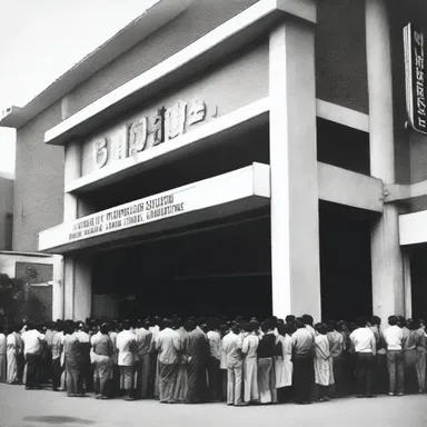 The queue outside the cinema grew longer as more people arrived to watch the movie.