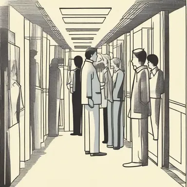 In the science fiction novel, people stand in a queue to get their memories wiped and replaced with new ones.