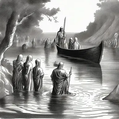 According to Greek mythology, the souls of the deceased form a queue to cross the river Styx and enter the underworld.