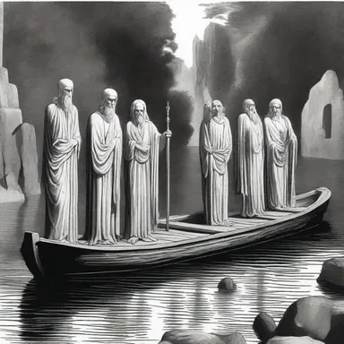 According to Greek mythology, the souls of the deceased form a queue to cross the river Styx and enter the underworld.