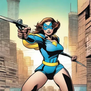 In the comic book series, the superhero's primary weapon of choice is a high-tech throwing stick that she can control with her mind.