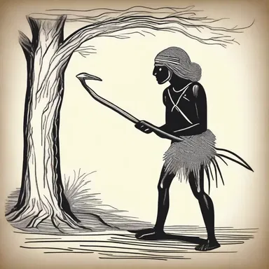 According to Aboriginal mythology, the throwing stick was given to them by the creator beings and was used for hunting animals in the dreamtime.