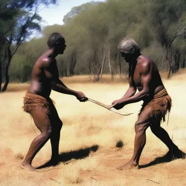 According to Aboriginal mythology, the throwing stick was given to them by the creator beings and was used for hunting animals in the dreamtime.
