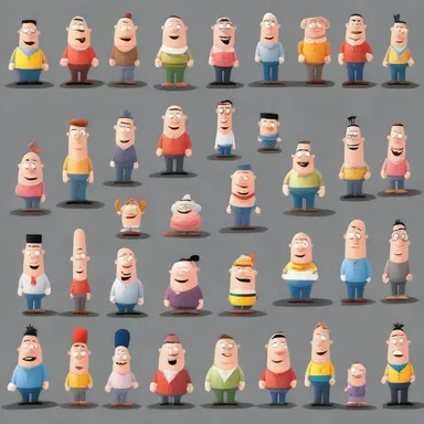 The concreteness of the cartoon characters is evident in their physical appearance, unique personalities, and distinct voices.