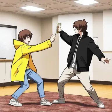 The anime enthusiast chose to reenact an iconic fight scene from their favorite animated series in the charades game, impressing fellow fans.