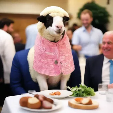In a friendly banter, he joked that wearing a saddle of lamb would make him the most stylish person at the party.