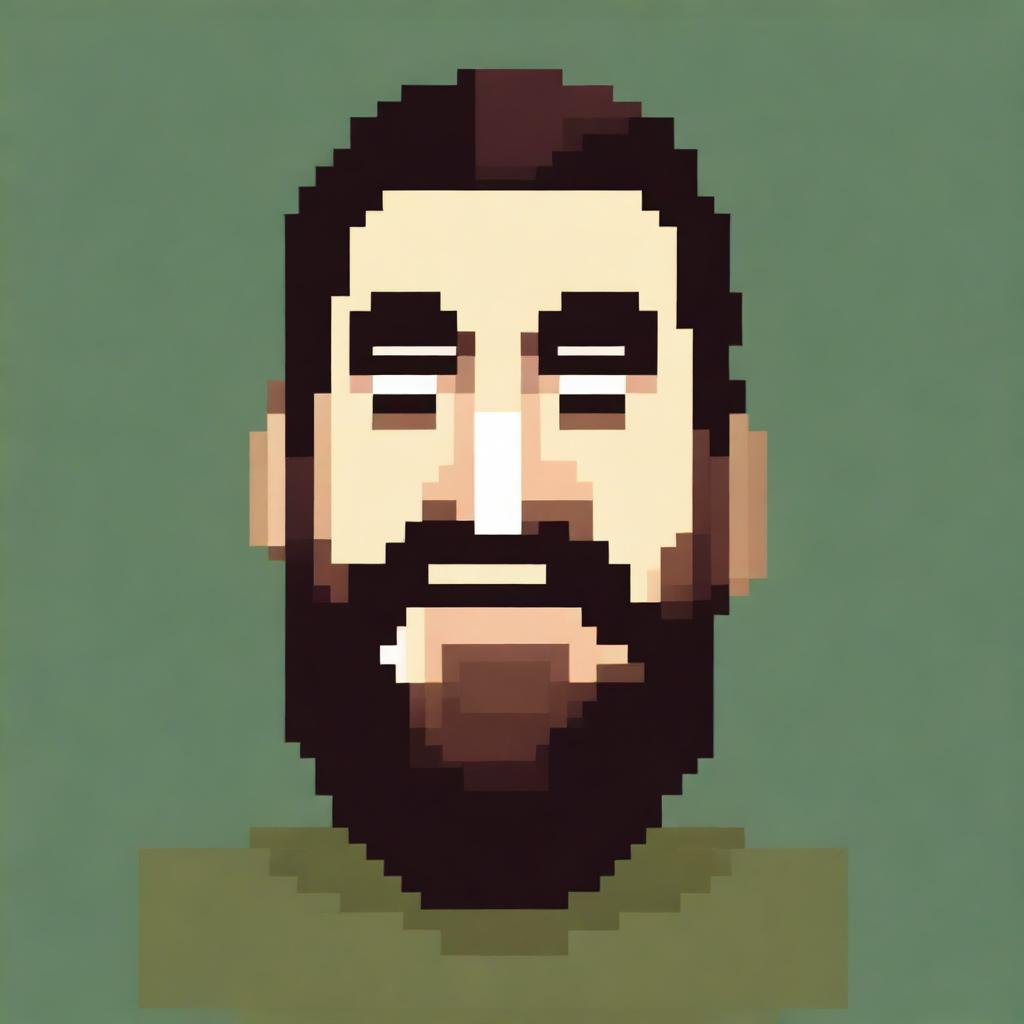 Create a pixel art representation of Fidel Castro in the style of a Pokemon game face sprite