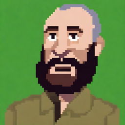 Create a pixel art representation of Fidel Castro in the style of a Pokemon game face sprite