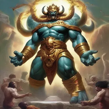 The culmination of all the gods' powers combined to summate and defeat the ancient monster.