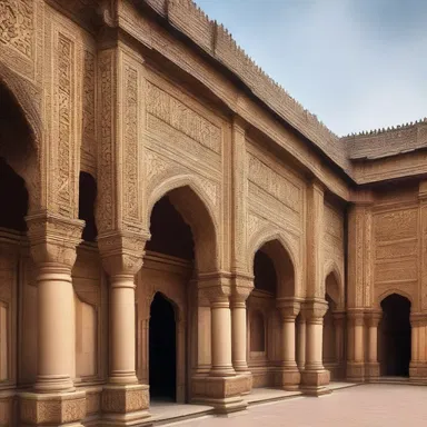 The grand entrance of the palace was adorned with intricate carvings and the soothing scent of athar lingering in the air.