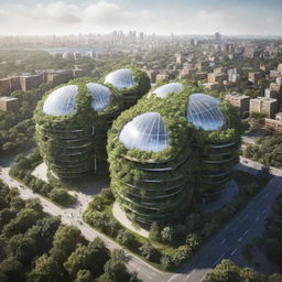 Visualise the most advanced technology in an ecopunk world. It's a large bio-engineered organism that acts as a recycling system, purifying air and water, producing energy from waste, and acting as a central hub for sustainable living.