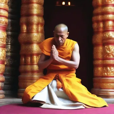 The monk decided to knock off acting out of devotion to his religious beliefs.