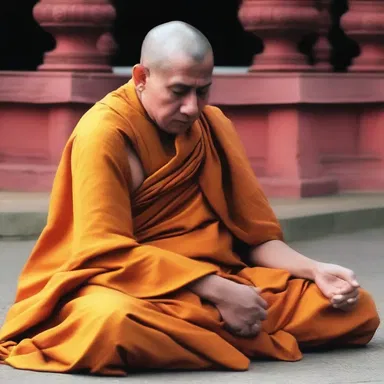 The monk decided to knock off acting out of devotion to his religious beliefs.