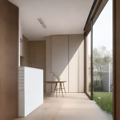 The architect had to knock off pursuing a certain architectural style in order to adapt to the specific needs of the client.