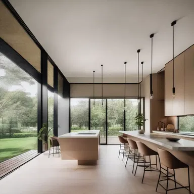 The architect had to knock off pursuing a certain architectural style in order to adapt to the specific needs of the client.