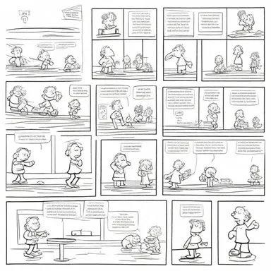 In a rush to meet the deadline, the cartoonist had to knock off several sketches for the new comic strip.