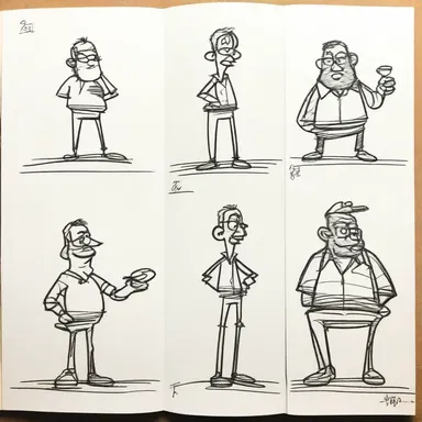 In order to keep up with the high demand, the animator had to knock off a few quick sketches for the upcoming episode.