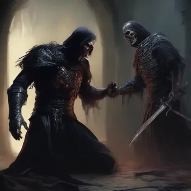 In the dark world of the fantasy novel, the villain resurrected the cadaver of a fallen warrior to do his bidding.