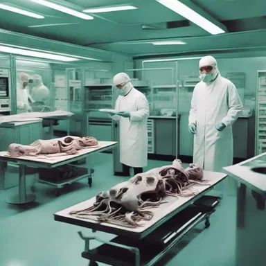 In the futuristic sci-fi novel, scientists discovered a way to preserve cadavers indefinitely, leading to ethical dilemmas and futuristic societal changes.