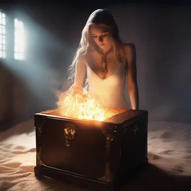 As soon as she opened the mysterious chest, a terrifying auric glow engulfed the entire room.