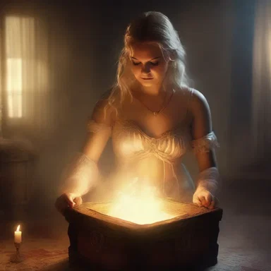 As soon as she opened the mysterious chest, a terrifying auric glow engulfed the entire room.