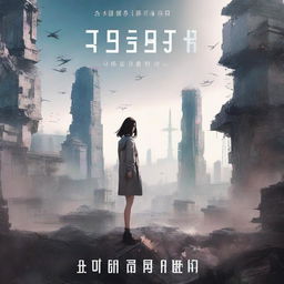 A romantic dystopian novel cover set in a futuristic South Korea