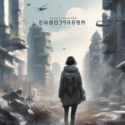 A romantic dystopian novel cover set in a futuristic South Korea