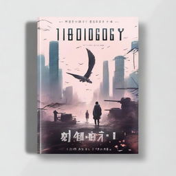 A romantic dystopian novel cover set in a futuristic South Korea