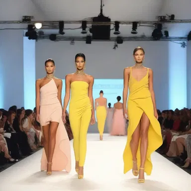 The fashion show is scheduled to start in an hour.