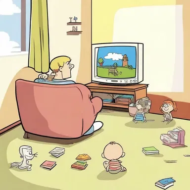 My children enjoy watching cartoons for hours on end.
