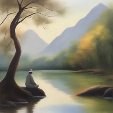 The artist captured the essence of tranquility and serenity in their painting, creating an hour of inner peace for the viewer.