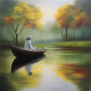 The artist captured the essence of tranquility and serenity in their painting, creating an hour of inner peace for the viewer.