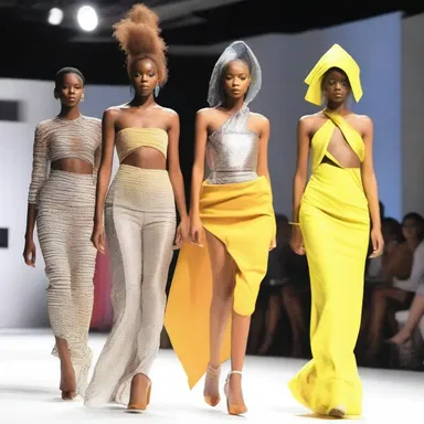 The fashion show showcased an hour of creativity and innovation, with models strutting down the runway in avant-garde designs.