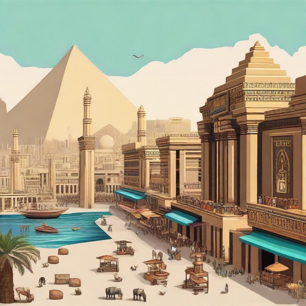 Create an image of an Egyptian city