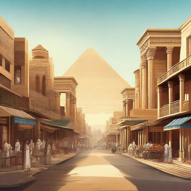 Create an image of an Egyptian city