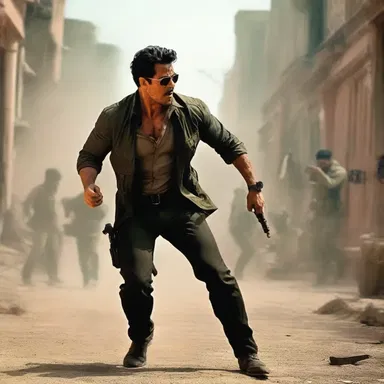 The blockbuster movie is packed with thrilling action scenes that satiate the audience's thirst for excitement.