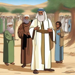 Create an image depicting the moment when Prophet Moses was sent to the Children of Israel