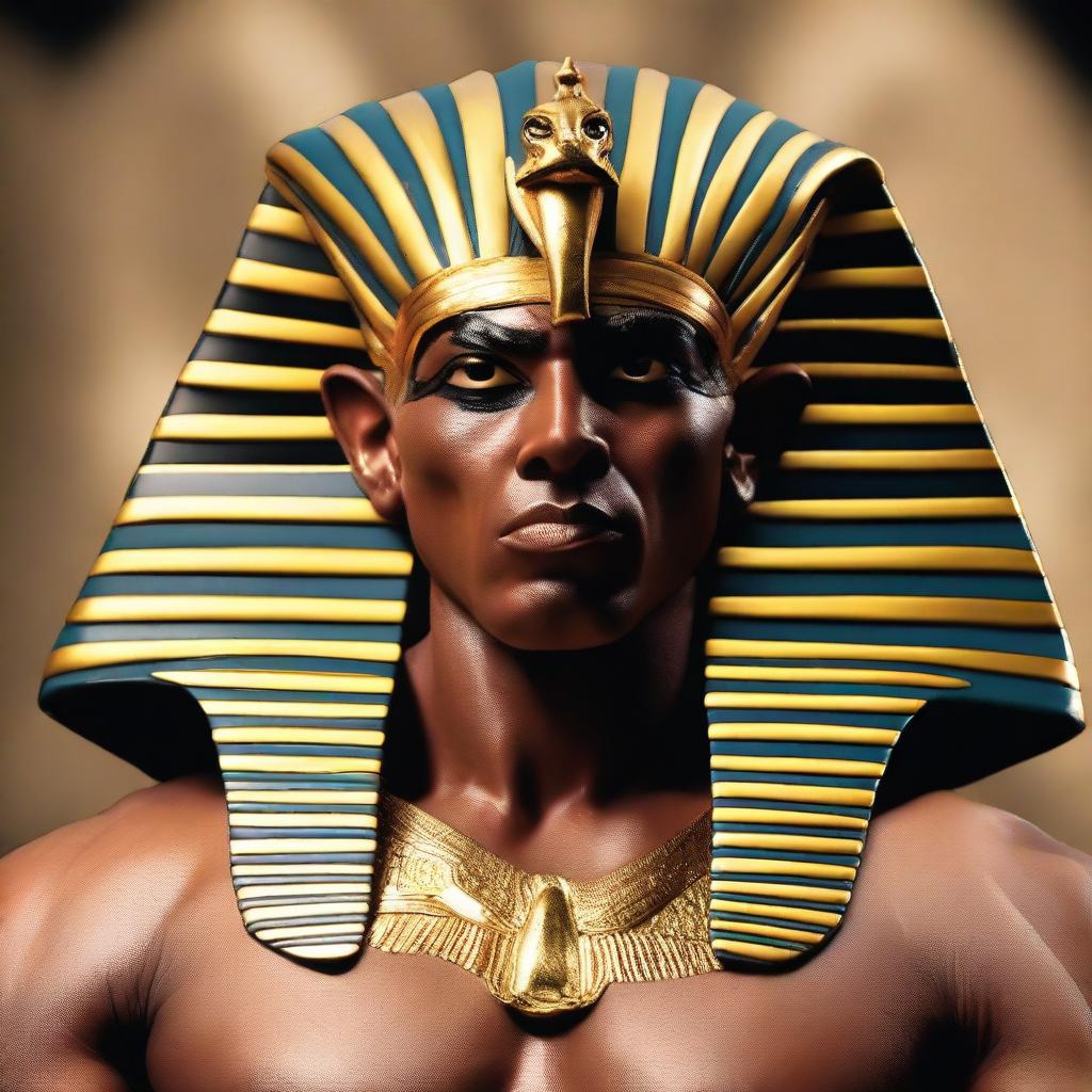 Create an image depicting Pharaoh in a state of anger