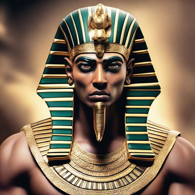 Create an image depicting Pharaoh in a state of anger