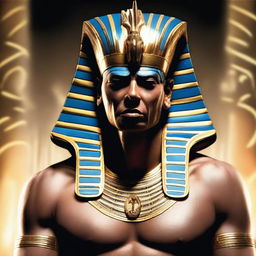 Create an image depicting Pharaoh in a state of anger