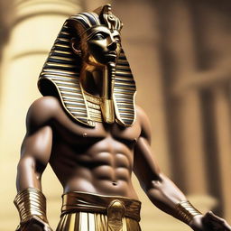 Create an image depicting Pharaoh in a state of anger