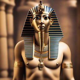 Create an image depicting Pharaoh in a state of shock