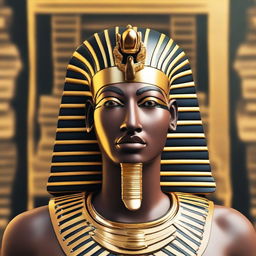 Create an image depicting Pharaoh in a state of shock