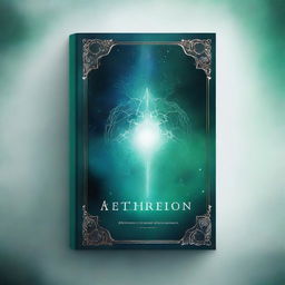 Design a detailed plain book cover for the title 'Aetherion'